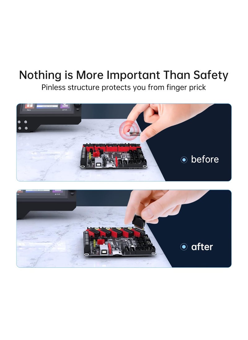 2PCS EZ2209 V1.0 Stepper Motor Driver, Silent Stepstick Driver, Compatible with SKR 3 EZ and Manta E3 EZ 3D Printer Controller Boards, Ideal Replacement Accessory.