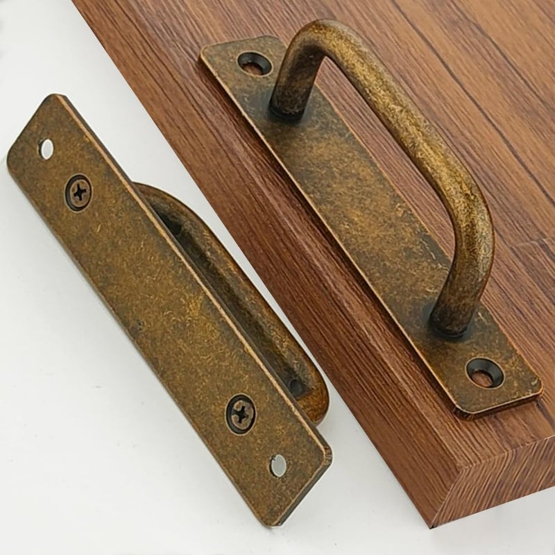 Ntresbonne 12 Pack 4 14 Inch 108 mm Copper Cabinet Pulls with Base Plate Cupboard Aluminum Handles Drawer Pull Cabinet Handles - Image 2