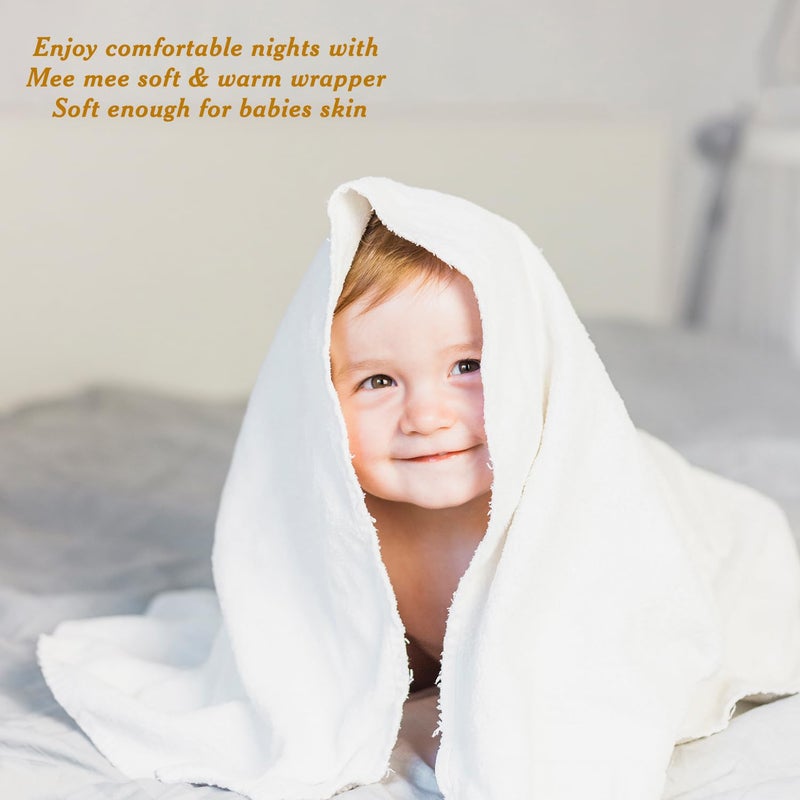 Mee Mee Baby Warm and Soft Swaddle Wrapper Hooded with Double Layered Hood Blanket for Newborn Babies | Light Weight | Easy Maintenance | Full Coverage | Yellow | 6+ Months | 480 Grams | - Image 4