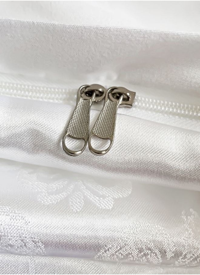 LUNA Home Satin Jacquard King size 6 piece duvet cover set, white bohemia style bedding set.  - Image 2