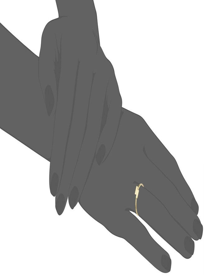 Kooljewelry 14k Yellow Gold Minimalist Double Bar Ring (size 8) - Image 3