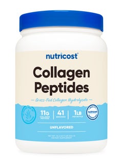 Collagen Peptides, Grass Fed Collagen Hydrolysate 11 G Collagen Peptides| 41 SERVINGS | 1 LB Per Bottle,Unflavored Net WT 16.2 oz (1 LB) (454 G)