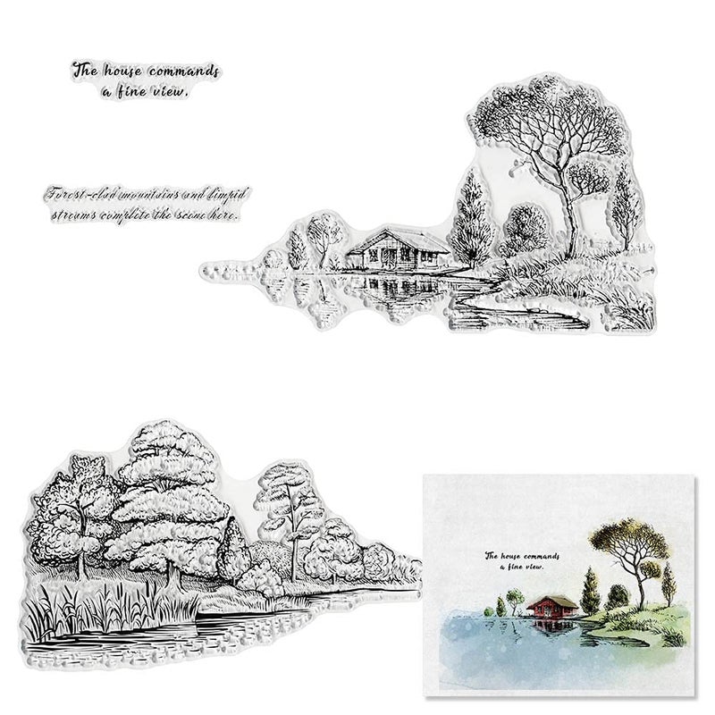 Forest Tree Clear Stamps for Card Making  Scrapbooking  Transparent  Silicone Stamps for Photo Album Decor  DIY Projects