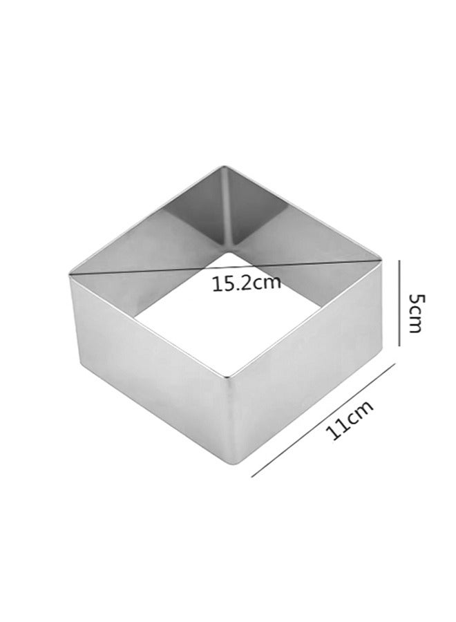 Morlife 2 Piece 4 Inch Square  stainless steel mousse cake mould - Image 3