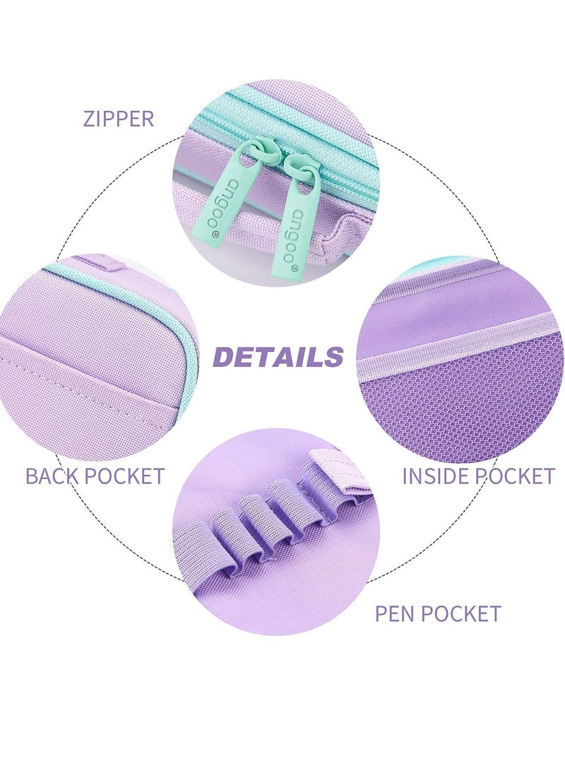 KASTWAVE Pencil Case Cute Unicorn Pencil Pouch Medium Capacity Portable Multifunction Pen Bag with Compartments for Girls Kids Teen  - Image 5