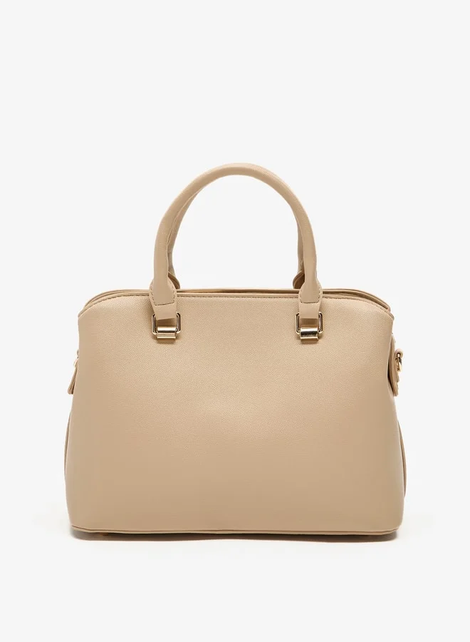 Flora Bella By Shoexpress Textured Tote Bag with Double Handle and Zip Closure