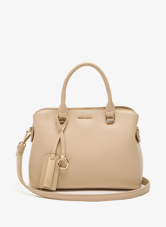 Flora Bella By Shoexpress Textured Tote Bag with Double Handle and Zip Closure