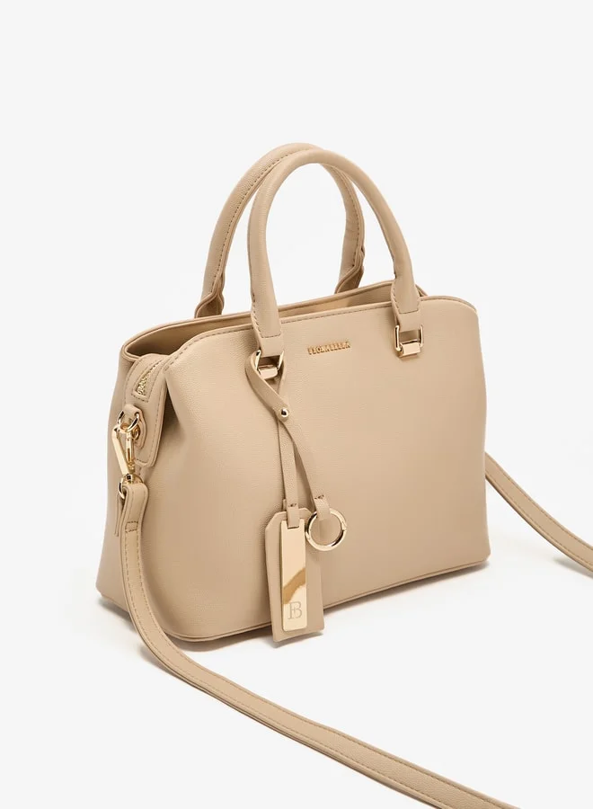 Flora Bella By Shoexpress Textured Tote Bag with Double Handle and Zip Closure