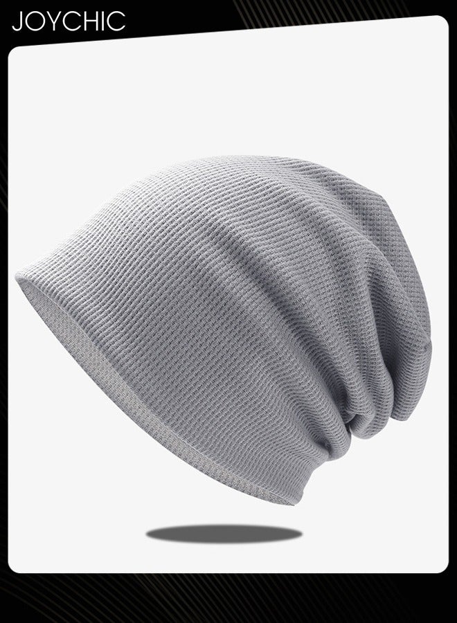 Joychic Slouch Beanie Hat for Men Women Stretchy Skull Cap Soft Spring Autumn Warm Daily Outdoor Cuffed Hats Unisex Comfortable Beanie  Grey  - Image 1