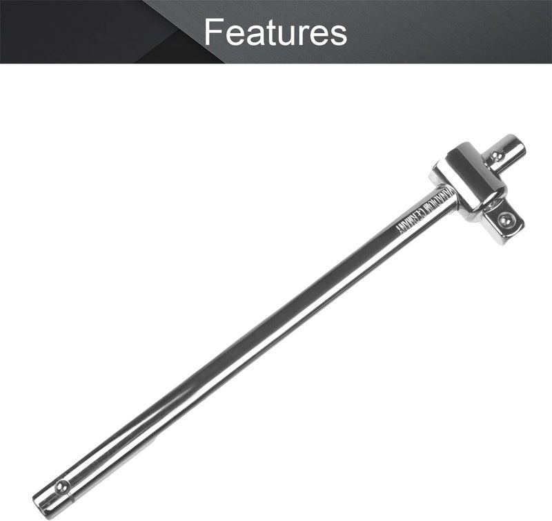 اتول مارت Utoolmart مفتاح شق قابل للتعديل بمقبض T ومُفك براغي انزلاقي بمقاس 1/2 بوصة، أداة يدوية، قطعة واحدة - Image 3
