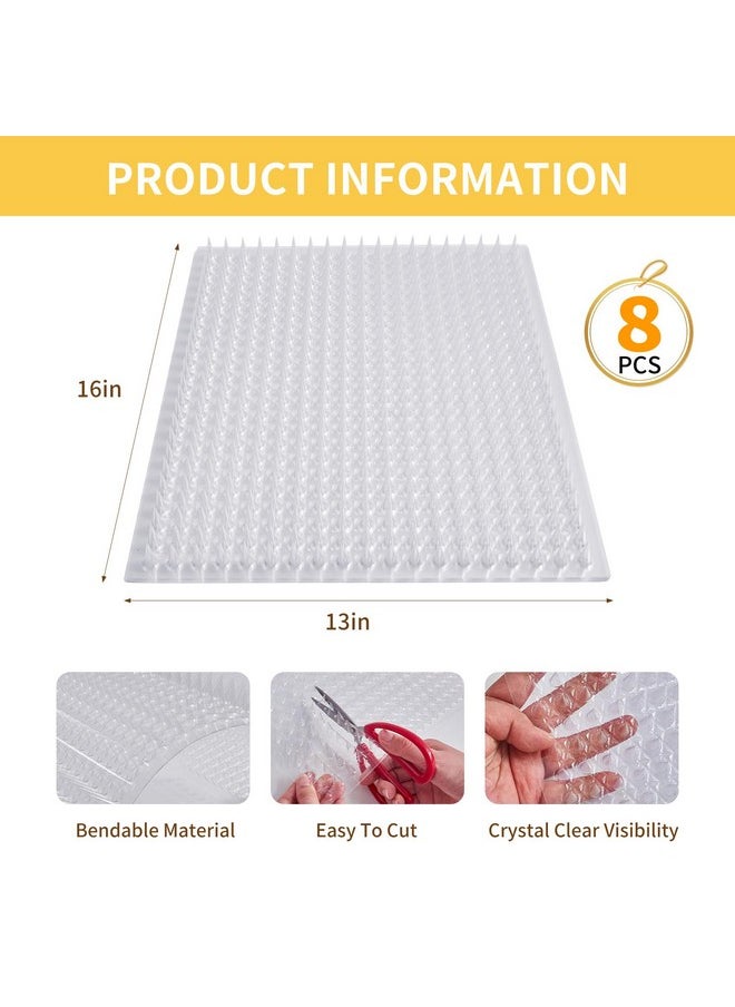 Mardili Cat&Dog Repellent Outdoor/Indoor Spike Scat Mat, Garden Scat Mats,Set Of 8  - Image 2