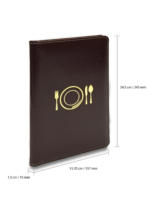 FIS Executive German Bonded Leather Bill Folder, Size:150x245mm, Both Side Padded Cover with Magnetic Flap, Stitched and Round Corners, Burgundy Color-FSCLBF2SBLBUN - Image 5