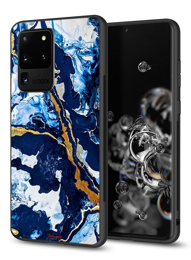 Tolwak Samsung Galaxy S20 Ultra Protective Case Cover Glitch Texture Art - Image 1