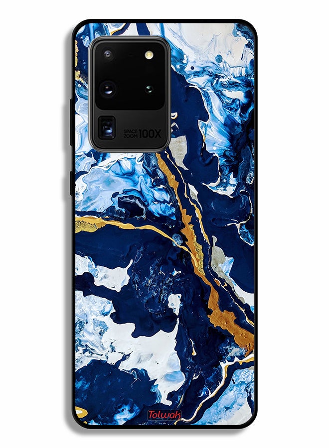 Tolwak Samsung Galaxy S20 Ultra Protective Case Cover Glitch Texture Art - Image 2