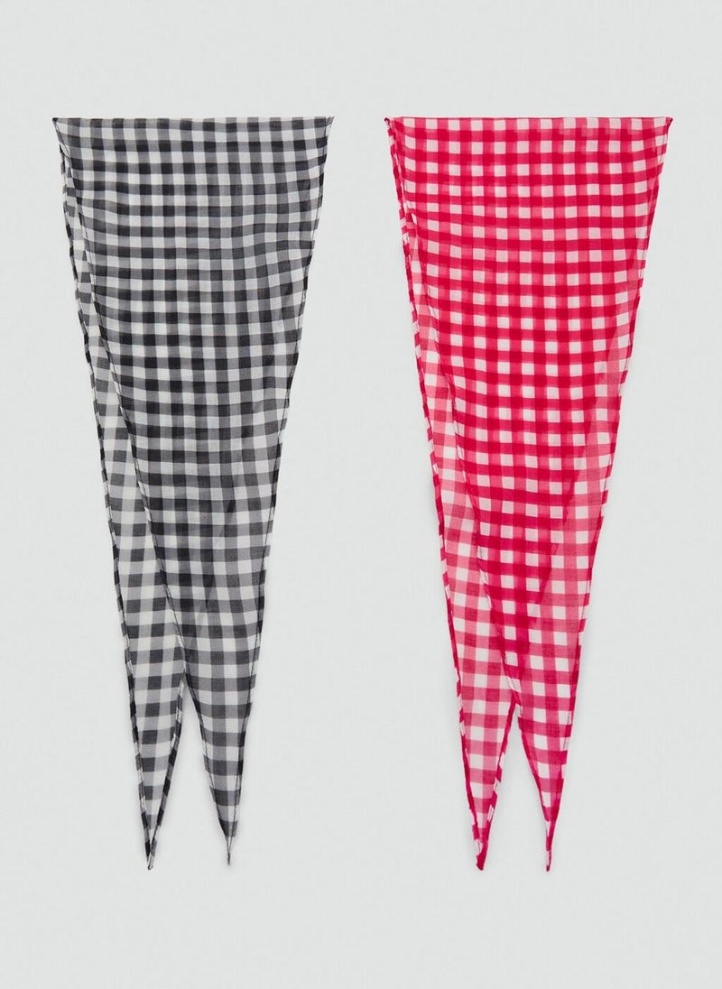MANGO Set Of 2 Combined Scarves  - Image 2