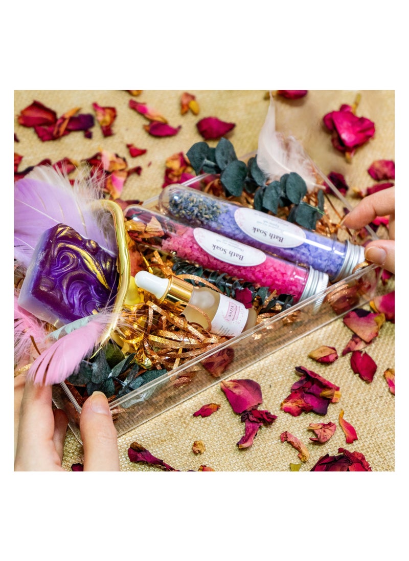 Luxe Lavender Rose Spa Retreat Set