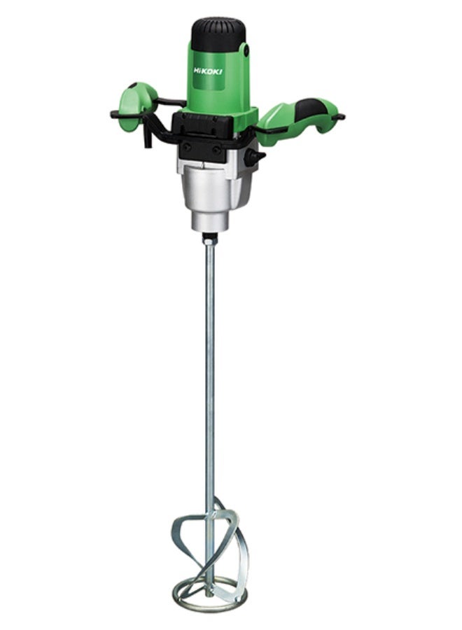 Hikoki خلاط هيكوكی UM12VST2E6Z ثقيل الوزن، 120 مم مجداف، محرك قوي 1200 واط، خيط M14، تحكم في السرعة المتغيرة، 5.4 كجم – أداة احترافية لخلط الملاط والدهان والجص - Image 1