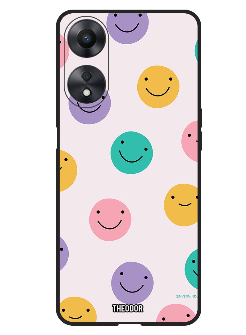 Theodor Protective Case Anti Scratch Shock Proof Bumper Cover For Oppo F23 5G Smileys - Image 1
