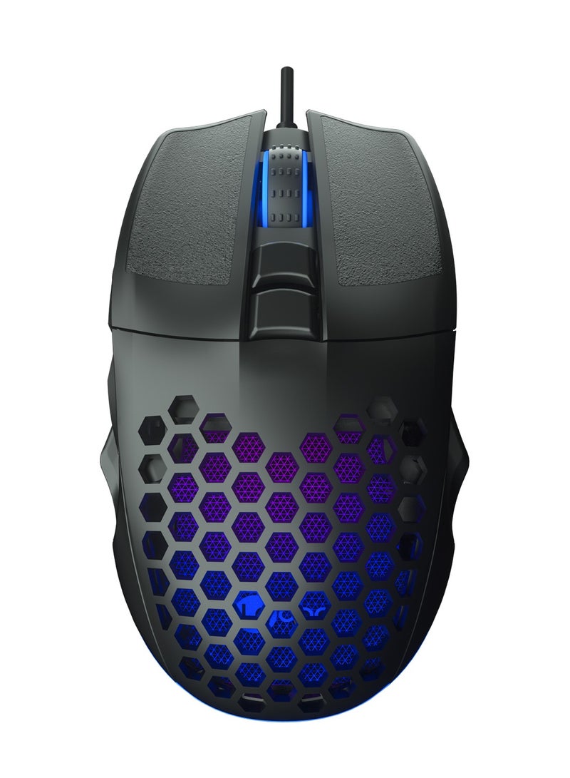 Lecoo MS107 Wired Gaming Mouse with 7 Buttons and 3200 DPI - Ergonomic Design-black - Image 1