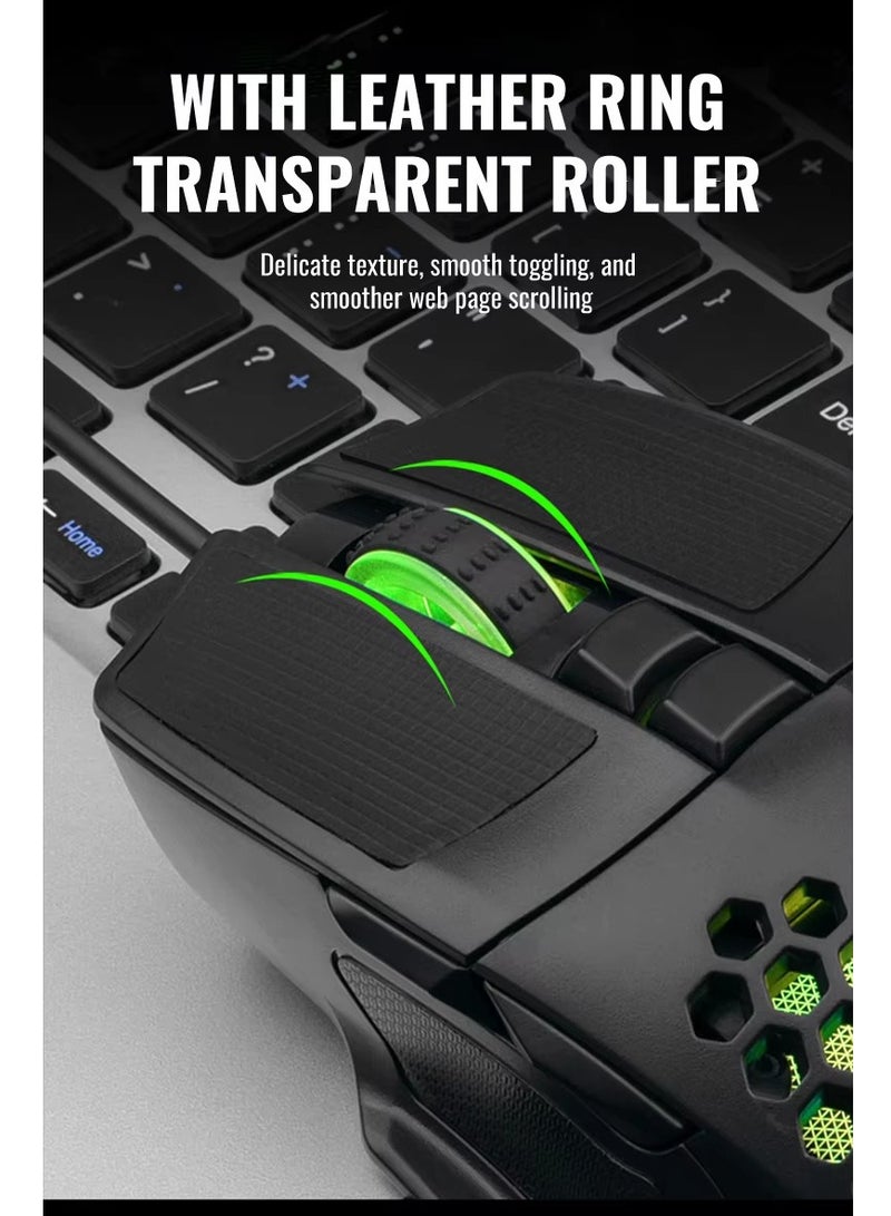 Lecoo MS107 Wired Gaming Mouse with 7 Buttons and 3200 DPI - Ergonomic Design-black - Image 5