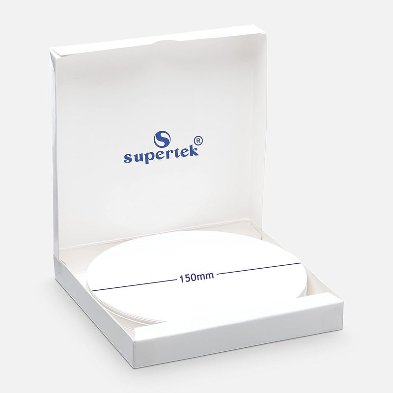 Supertek Grade 40 Ashless 150 mm Filter Paper | Quantitative Round Sheets Pack of 100 | Chemistry Lab Experiments for Schools or Laboratory Activities - Image 4