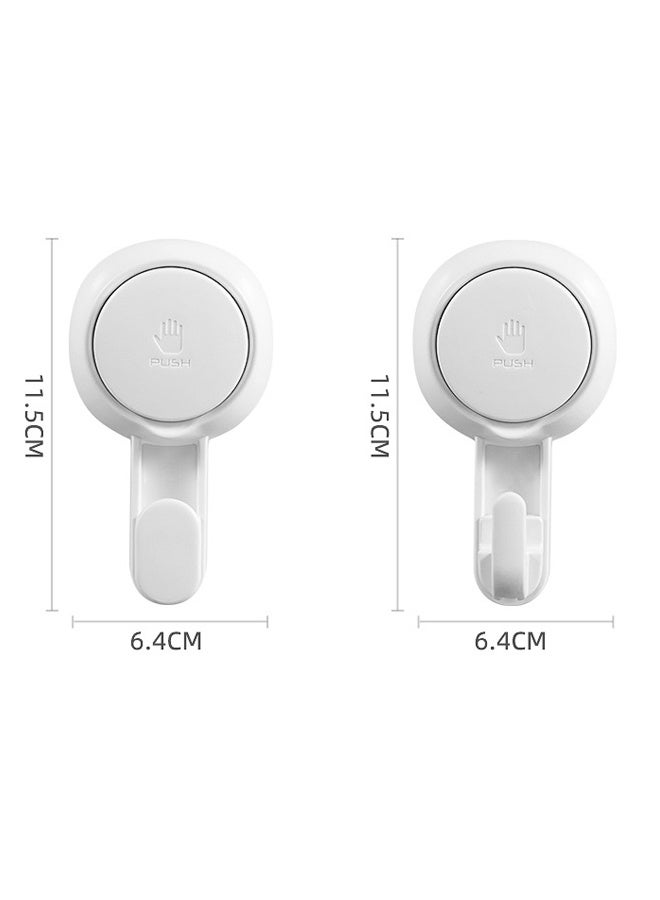 2 pack Suction Cup Hooks, White Powerful Vacuum Suction Hanger, Waterproof shower punch-free hook Reusable Vacuum Suction Hooks for Bathroom Kitchen  - Image 5