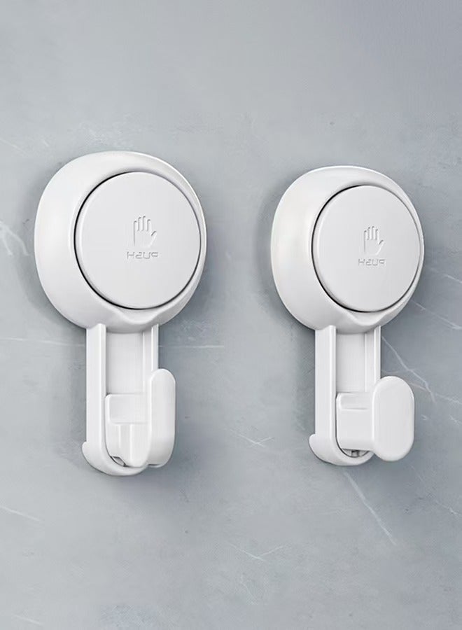 2 Pack Suction Cup Hooks for Shower, Powerful Vacuum Suction Hanger, Waterproof No-Punch Wall Hook for Towel, Heavy Duty Shower Hooks for Bathrooms,Kitchen,Glass,Tile,Mirror - Image 2