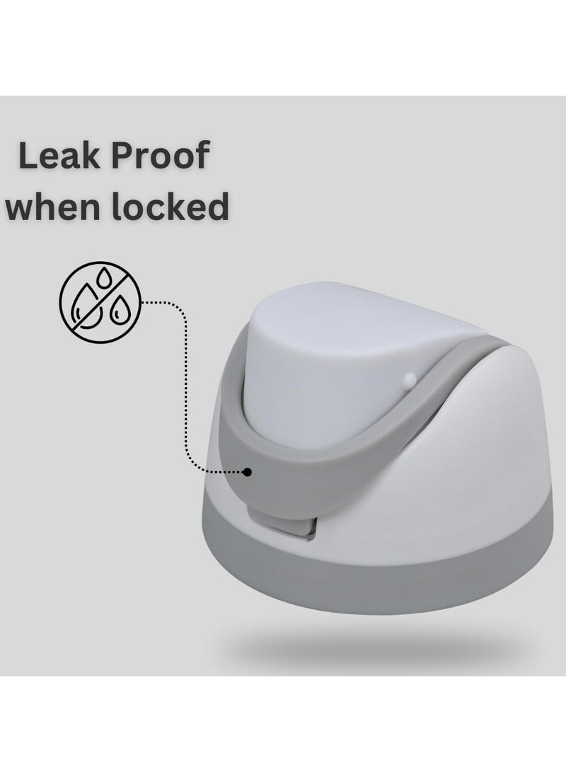 زجاجة مياه من الفولاذ المقاوم للصدأ معزولة عالية الجودة مع مصاصة (32oz، أبيض) تحافظ على المشروبات ساخنة وباردة لساعات متينة، ومقاومة للتسرب وخالية من مادة BPA، مثالية للاستخدام في الهواء الطلق وصالة الألعاب الرياضية والمكتب واليومي - Image 5