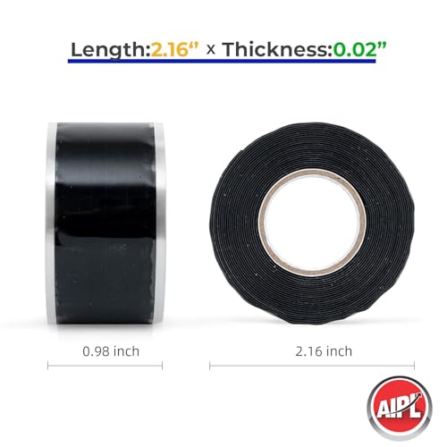 AIPL Black Self-Fusing Silicone Thickness 0.5mm Hose Repair Tape Heavy Duty and Leak Proof Rubber Hose Tape Pipe for Water - Black- 25 MM X 3 MTR - Image 2