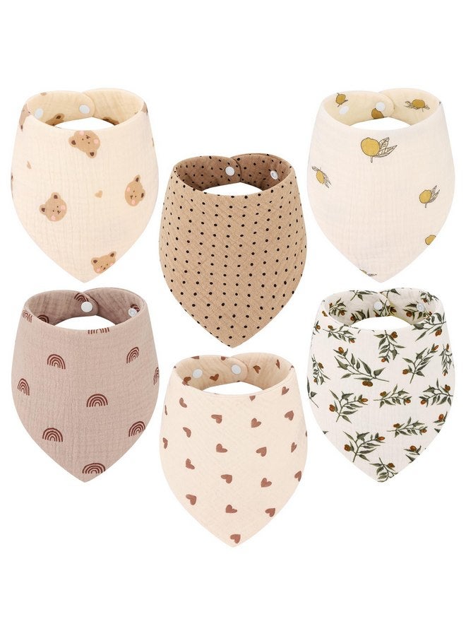 Accmor Muslin Baby Bibs Baby Bandana Drool Bibs Baby Bibs for Teething and Drooling, Drool Bibs for Baby Girls Boys - Image 1