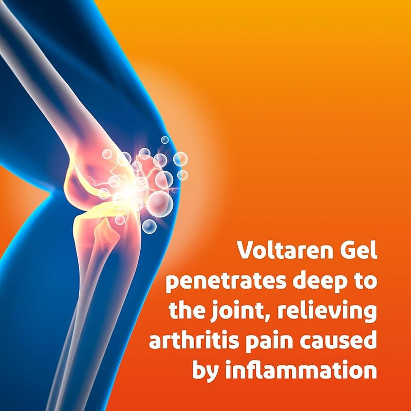 فولتارين Voltaren Arthritis Pain Gel for Powerful Topical Arthritis Pain Relief with Diclofenac - NEW Easy Open Cap - 100 g x 2 - Image 5