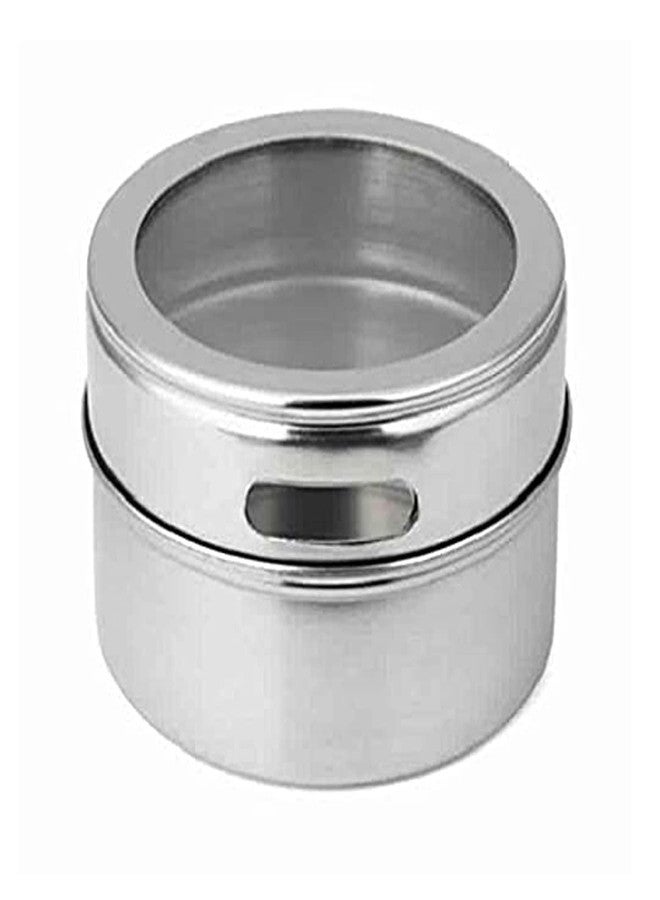 Aldea 6-Pcs Magnetic Spice Rack Set | Stainless Steel Spice Jars for Kitchen & Restaurants | Countertop & Wall-Mount Storage with Stand | Seasoning Storage Pack of 1 - Image 3