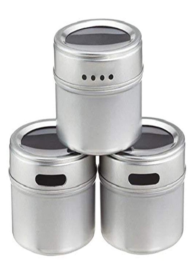 Aldea 6-Pcs Magnetic Spice Rack Set | Stainless Steel Spice Jars for Kitchen & Restaurants | Countertop & Wall-Mount Storage with Stand | Seasoning Storage Pack of 1 - Image 2