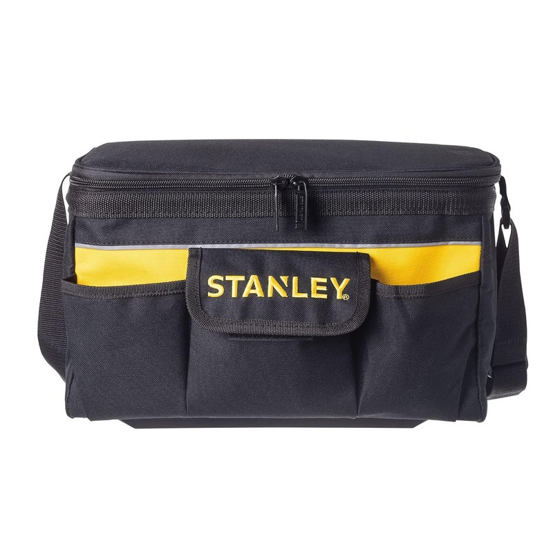 STANLEY STST173615 14 Polyester Tool Bag with Sleeve and Multiple Pockets for Easy Convenient Storage 1 Year Warranty Yellow Black - Image 1
