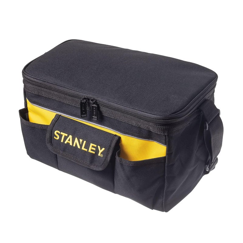 STANLEY STST173615 14 Polyester Tool Bag with Sleeve and Multiple Pockets for Easy Convenient Storage 1 Year Warranty Yellow Black - Image 3