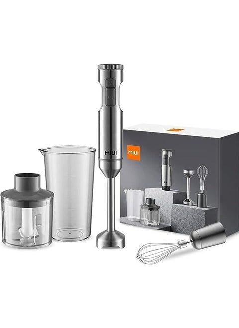Powerful 1000W 4-in-1 Hand Immersion Blender,9-Speed Immersion Multi-Purpose Stainless Steel Stick Blender,700ml Mixing Beaker,500ml Food Processor,Whisk