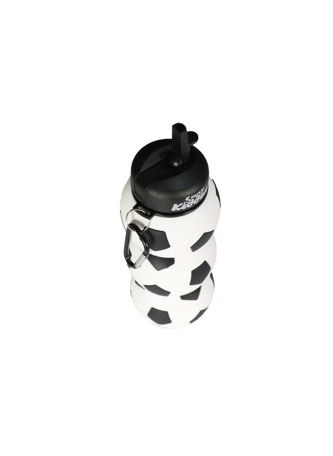 SMILY KIDDOS - Kiddos Silicone Football Water Bottle Black - Image 1