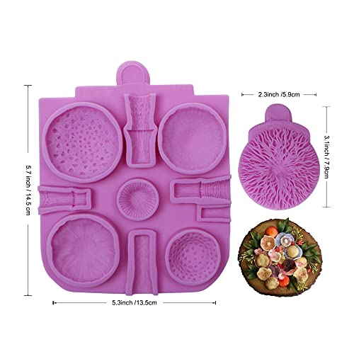 acvcatto Mushrooms Silicone Mold, Toadstools Veiner Chocolate Molds for Wedding Cake Decoration, Cupcake Toppers, Pudding, Cookie Crumble - Image 2
