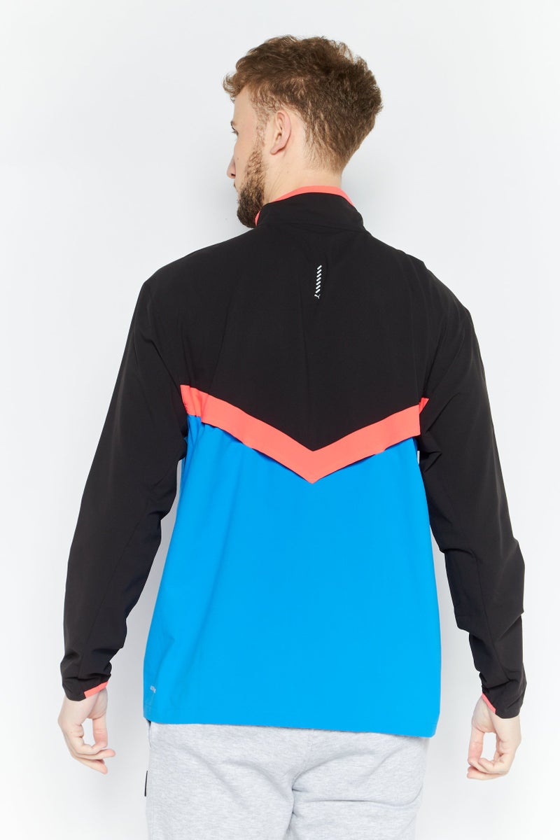 PUMA جاكيت واقي من الرياح بأكمام طويلة للرجال، أسود - Image 4
