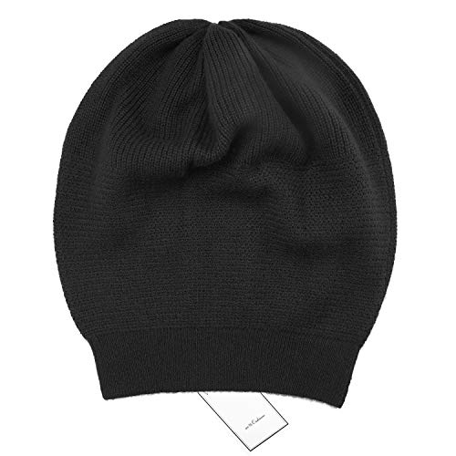 WaySoft Pure 100% Cashmere Beanie for Women in a Gift Box, Oversized Women Beanie Hat, Bring Warm and Luxury to Your Loved Ones, Perfect (Black) - Image 2