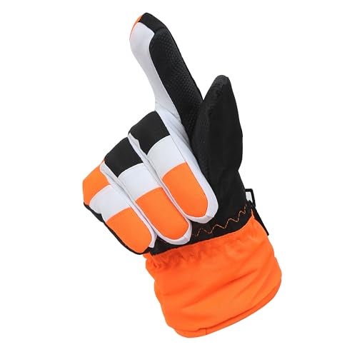 FabSeasons Unisex Warm Winter Gloves, Waterproof, Windproof for Hiking, Driving, Running & Outdoors, Fits for 7-12 Years Old Boys and Girls (Orange) - Image 5