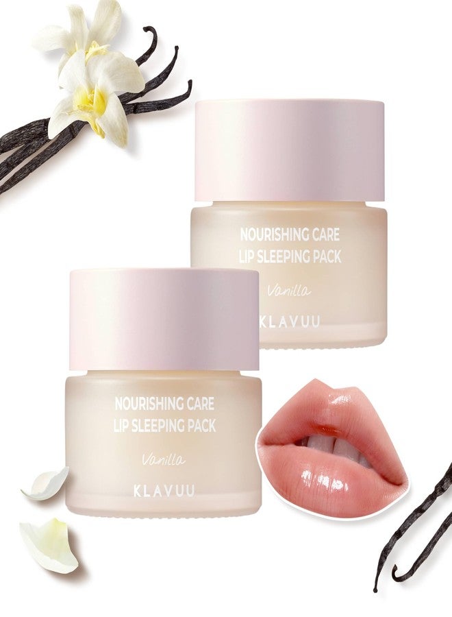 Klavuu Lip Mask Set (2PCS – Overnight Deep Hydrating Korean Lip Balm Treatment for Very Dry, Chapped Lips | Lip Lightening & Plumping with Instant Hydration | Gentle Exfoliating (Vanilla + Vanilla - Image 1