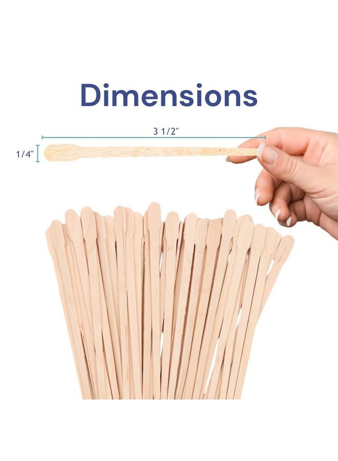 dukal Reflections Wax Body Treatment Applicators, Beige, 1 Bag, 100 Count, 3-1/2" x 1/4" - Image 3