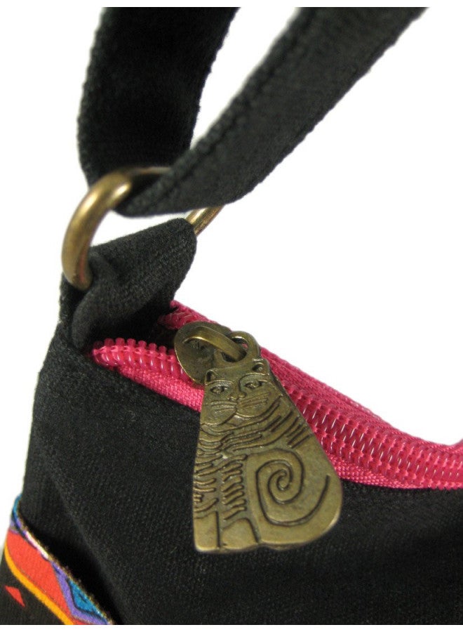 Laurel Burch Crossbody Purse Zipper Top 10"X10", Feline Friends, Multicoloured - Image 3