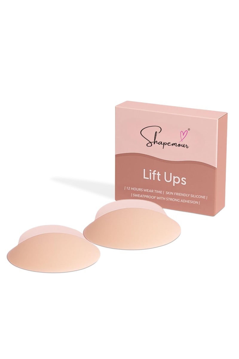 SHAPEMOUR Lift Ups Silicone Breast Lift Pads | Invisible Push Up Effect | Medical Grade Bunny Ups, Hypoallergenic, Reusable 80+ Uses | Bunny ups (12 cm) - Image 1