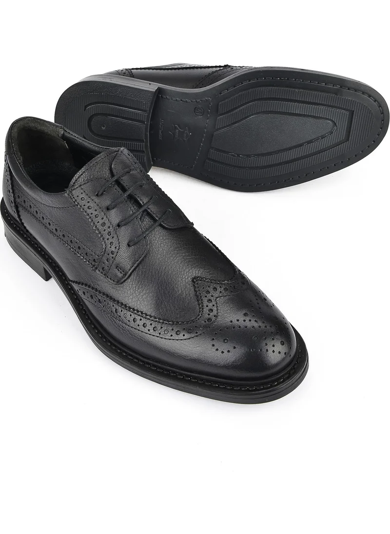 زيا Leather Men's Shoes 113744 2383 Black