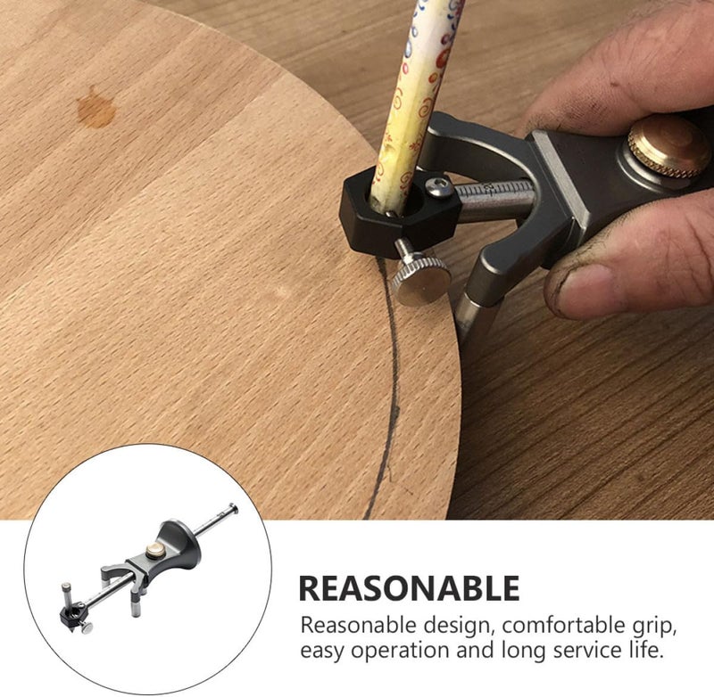 STAHAD Woodworking Wheel Marking Gauge and Copper Mortise Gauge, Dual-purpose DIY Wood Scriber Tool for Carpentry and Dovetail Marking, Precision Parallel and Curved Line Drawing Device - Image 3