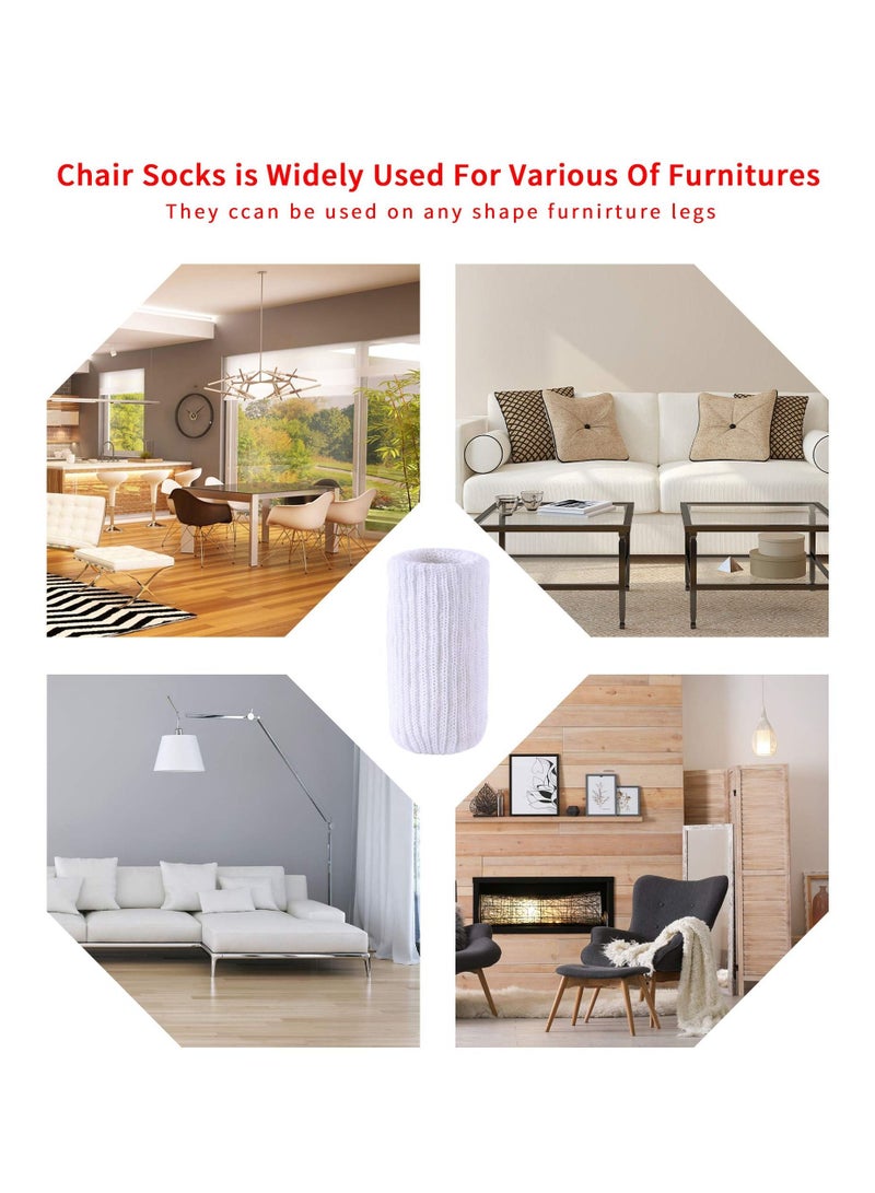 SYOSI Chair Leg Socks 16 Pcs High Elastic Knitted Chair Leg Floor Protectors Thickening Furniture Socks  - Image 4