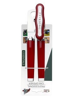 Classic Versatile Can/Bottle Opener, Super Sharp Cutting Wheel, Smooth Edge Cutting, 8.26 Inches, Imperial Red