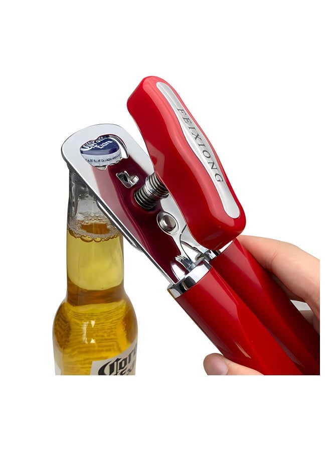 Generic - Classic Versatile Can/Bottle Opener, Super Sharp Cutting Wheel, Smooth Edge Cutting, 8.26 Inches, Imperial Red - Image 1